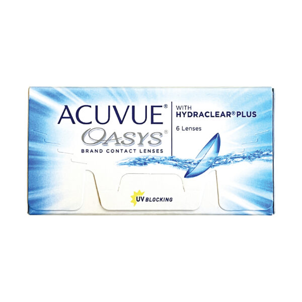 Lente De Contato Acuvue Oasys Hydraclear Plus Johnson 6 Unidades Incolor